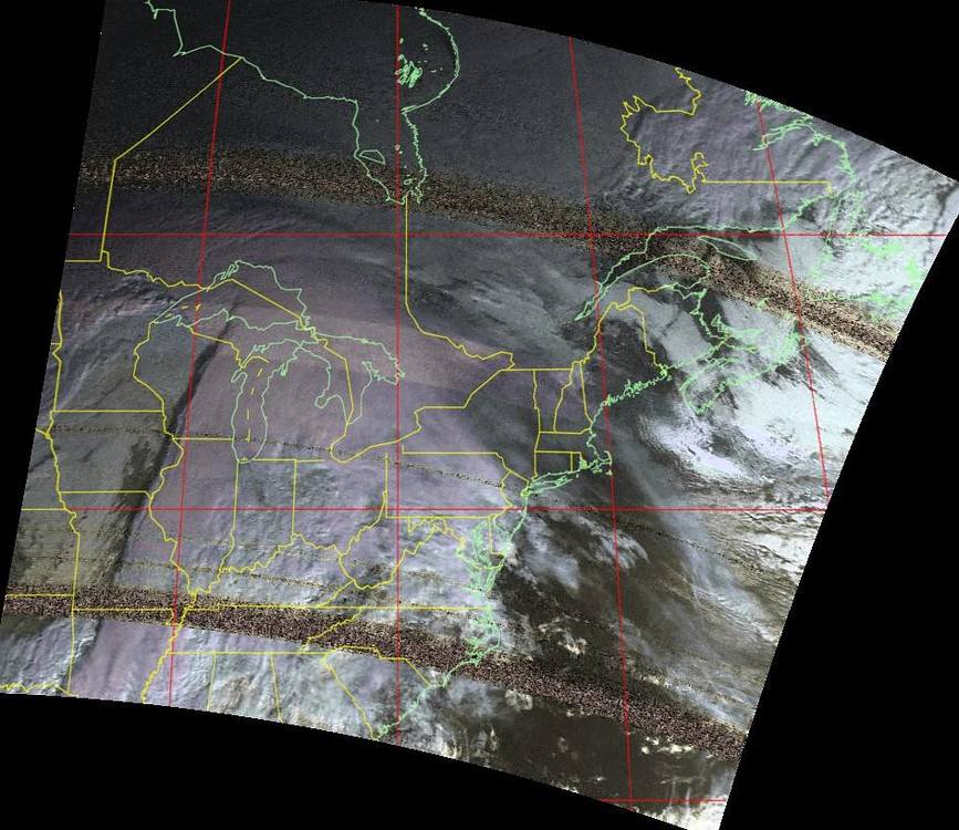 Image of a cloudy eastern seaboard of the US